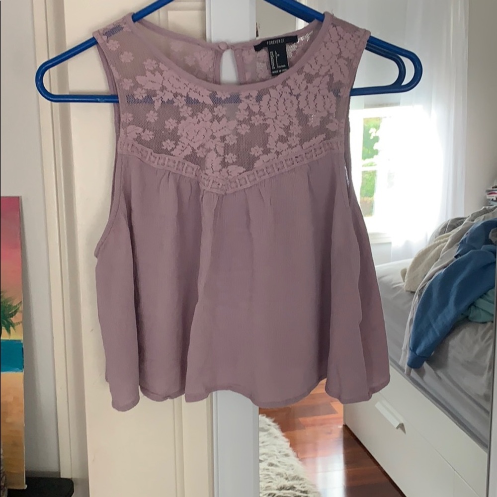 Purple crop top